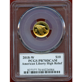 アメリカ 2018W $10 アメリカンリバティ PR70DC Cleveland サイン