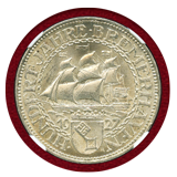 ワイマール共和国 1927A 5マルク 銀貨 ブレーマーハーフェン NGC MS64