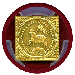 ドイツ ニュルンベルク 1700GFN ラムダカット 金貨 神の子羊 クリッペ PCGS MS61