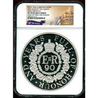 イギリス 2016年 500ポンド(1kg) 銀貨 エリザベス2世90歳記念 NGC PF70UC