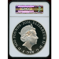 イギリス 2016年 500ポンド(1kg) 銀貨 エリザベス2世90歳記念 NGC PF70UC