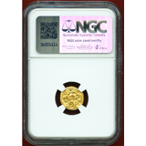 インド  (1100-1327) 西ガンガ朝 パゴダ金貨 エレファント NGC MS62