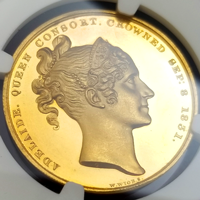 【SOLD】イギリス 1831年 金メダル ウィリアム4世戴冠記念 PROOF DETAILS