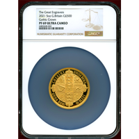 イギリス 2021年 500ポンド(5oz) 金貨 ゴシッククラウン 紋章 NGC PF69UC