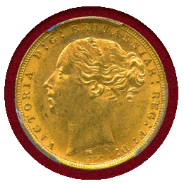 オーストラリア 1879M ソブリン 金貨 ヴィクトリア ヤング セントジョージ PCGS MS61