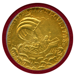 ハンガリー ND(1820) 7ダカット 金貨 Stジョージ竜退治とキリスト一行 PCGS AUD