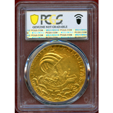 ハンガリー ND(1820) 7ダカット 金貨 Stジョージ竜退治とキリスト一行 PCGS AUD