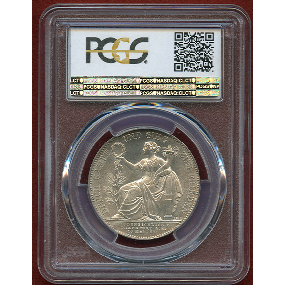 JCC | ジャパンコインキャビネット / 【SOLD】ドイツ バイエルン 1871年 ターラー銀貨 ルートヴィヒ2世 PCGS MS64+