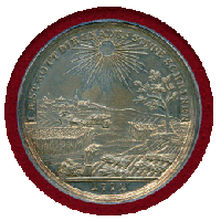 ドイツ ニュルンベルク 1772年 銀メダル 洪水と飢饉の終わり PCGS MS63