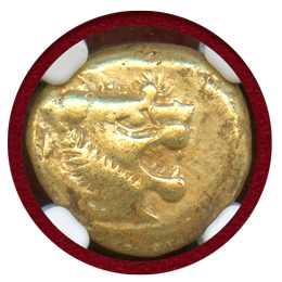 リディア王国 紀元前610-546年 1/3ステーター エレクトラム貨 ライオン Ch VF