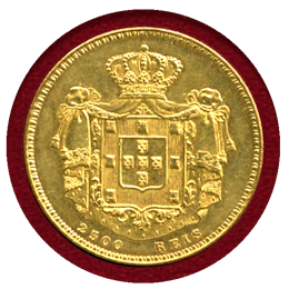 【SOLD】ポルトガル 1851年 2500レイス 金貨 マリア2世
