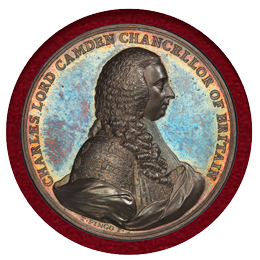 イギリス 1766年 チャールズ・プラット・カムデン 銀メダル PCGS SP65