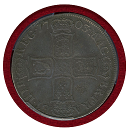 イギリス 1703年 クラウン 銀貨 アン女王 VIGO PCGS XF40