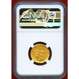 【SOLD】東ローマ帝国 402-450年 ソリダス金貨 テオドシウス2世 ChAU 5/5,5/5