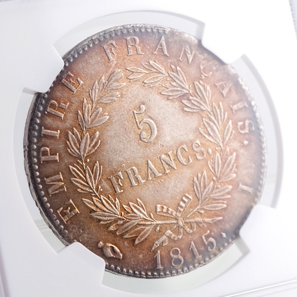 JCC | ジャパンコインキャビネット / 【SOLD】フランス 1815I 5フラン 銀貨 ナポレオン1世 百日天下 NGC MS61