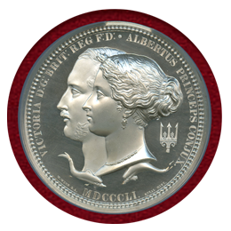 イギリス (1851) 銀メダル 万国博覧会記念 W.WYON リストライク MS64