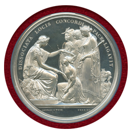 イギリス (1851) 銀メダル 万国博覧会記念 W.WYON リストライク MS64