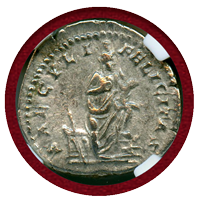 古代ローマ 193-217年 デナリウス 銀貨 3枚セット NGC XF～Ch XF