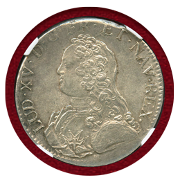 フランス 1732& エキュ 銀貨 ルイ15世 NGC MS62
