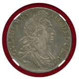 【SOLD】イギリス 1695年 クラウン 銀貨 ウィリアム3世 NGC AU58
