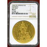 ドイツ ニュルンベルク 1698年 5ダカット 金貨 都市景観 女神立像 NGC MS62