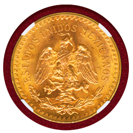 メキシコ 1947年 50ペソ 金貨 勝利の女神 リストライク NGC MS66