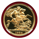 イギリス 1984年 ソブリン 金貨 エリザベス2世 NGC PF70UC