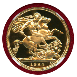 イギリス 1984年 ソブリン 金貨 エリザベス2世 NGC PF70UC