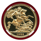 イギリス 1985年 ソブリン 金貨 エリザベス2世 NGC PF70UC