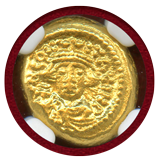ビザンチン帝国 641-668 ソリダス 金貨 コンスタンス2世 NGC AU