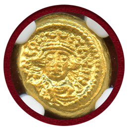 ビザンチン帝国 641-668 ソリダス 金貨 コンスタンス2世 NGC AU