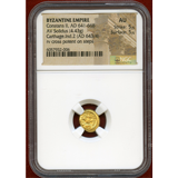 ビザンチン帝国 641-668 ソリダス 金貨 コンスタンス2世 NGC AU
