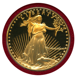 アメリカ 1987 $50金貨 PCGS PR70DCAM Mercantiサイン