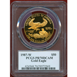 アメリカ 1987 $50金貨 PCGS PR70DCAM Mercantiサイン