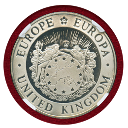 ヨーロッパ 1992年 25エキュ 銀貨 UK ファンタジー スリーグレイセス PF69UC