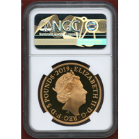 イギリス 2019年 5ポンド 金貨 ヴィクトリア生誕200年 NGC PF69UC