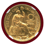 ペルー 1966年 10ソル 金貨 女神座像 NGC MS67