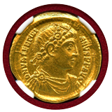 【SOLD】西ローマ帝国 364-375年 ソリダス 金貨 ウァレンティニアヌス1世 NGC AU