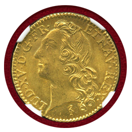 フランス 1749W ルイドール 金貨 ルイ15世 NGC MS63