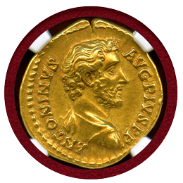 【SOLD】帝政ローマ AD138-161 アウレウス金貨 アントニヌス・ピウス NGC AU