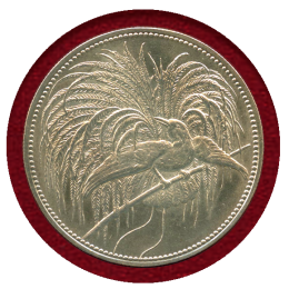 独領ニューギニア 1894A 5マルク 銀貨 極楽鳥