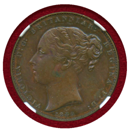 ジブラルタル 1842/0年 クォート 銅貨 ヴィクトリア ヤングヘッド NGC MS63BN