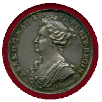 【SOLD】イギリス 1704年 銀メダル アン女王 勝利記念 PCGS SP63