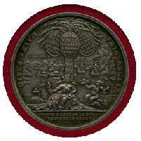 【SOLD】イギリス 1704年 銀メダル アン女王 勝利記念 PCGS SP63