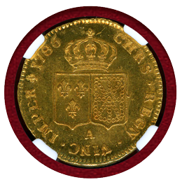 フランス 1786A 2ルイドール 金貨 ルイ16世 NGC MS61