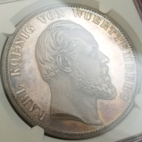 ドイツ ヴュルテンベルク 1869年 2ターラー 銀貨 ウルム大聖堂 NGC PF64CAMEO