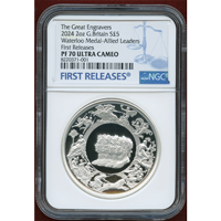 【SOLD】イギリス 2024年 5ポンド(2oz) 銀貨 NGC PF70UC FR