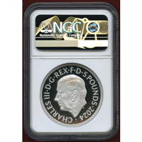 【SOLD】イギリス 2024年 5ポンド(2oz) 銀貨 NGC PF70UC FR