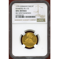 ドイツ バンベルク 1779年 ダカット金貨 NGC UNC Details