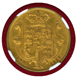 【SOLD】イギリス 1837年 ソブリン 金貨 ウィリアム4世 NGC XF40